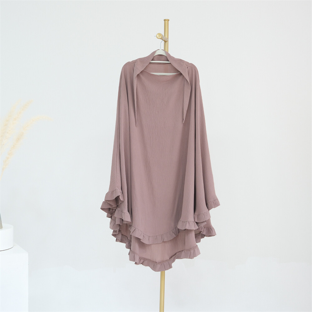 Ramadan Islamic Burqa Overhead Khimar Hijab Blouse Tops for Muslim Women Abaya