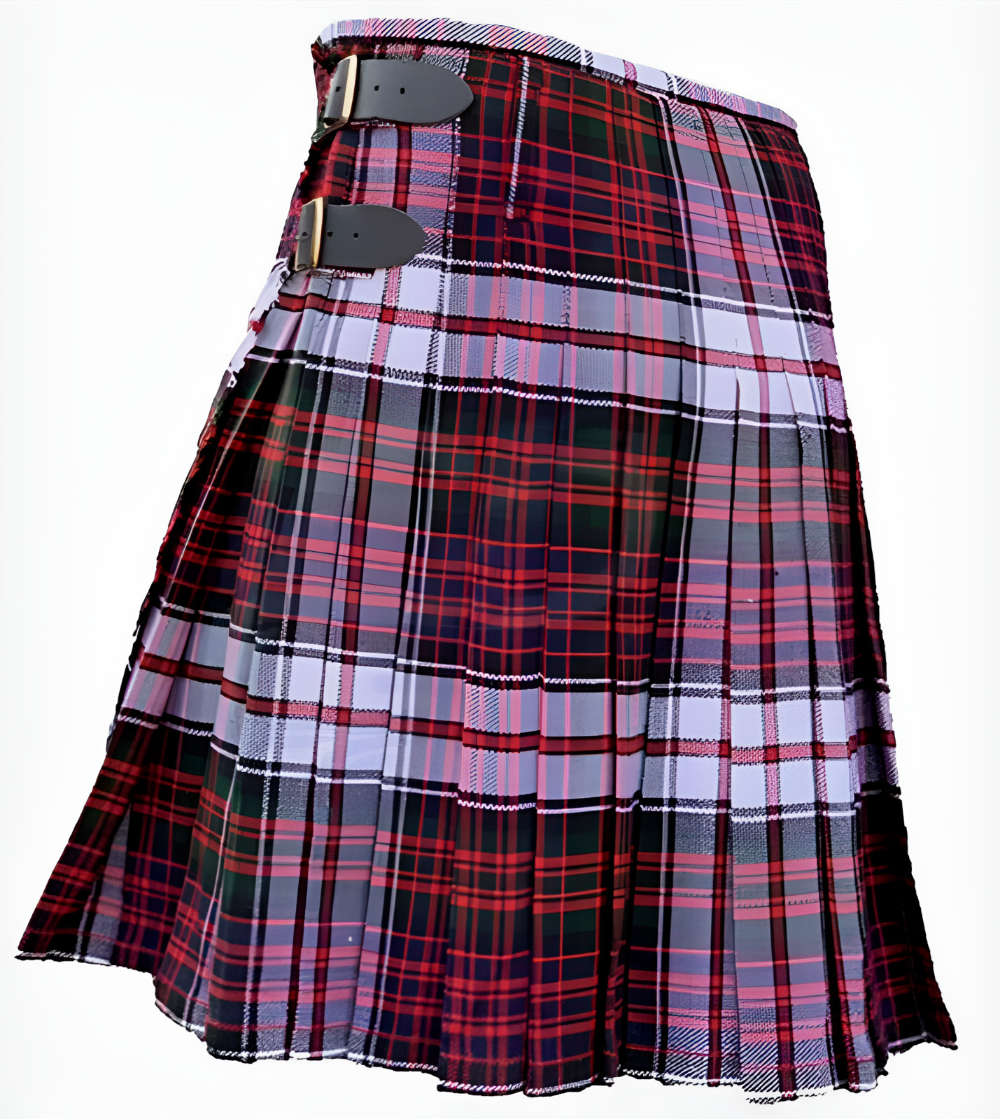 Handmade Men’s MacDonald Dress Tartan Kilt, 8 Yard Traditional Scottish Kilt.