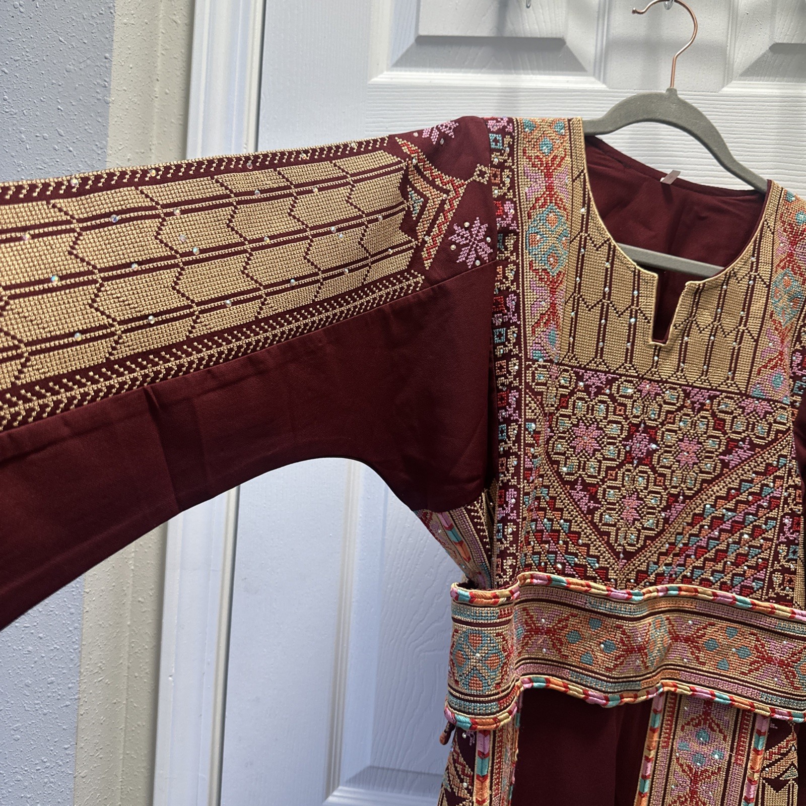 A Gorgeous Luxury Beautiful Woman Thobe Palestinian And Jordanian Embroidered