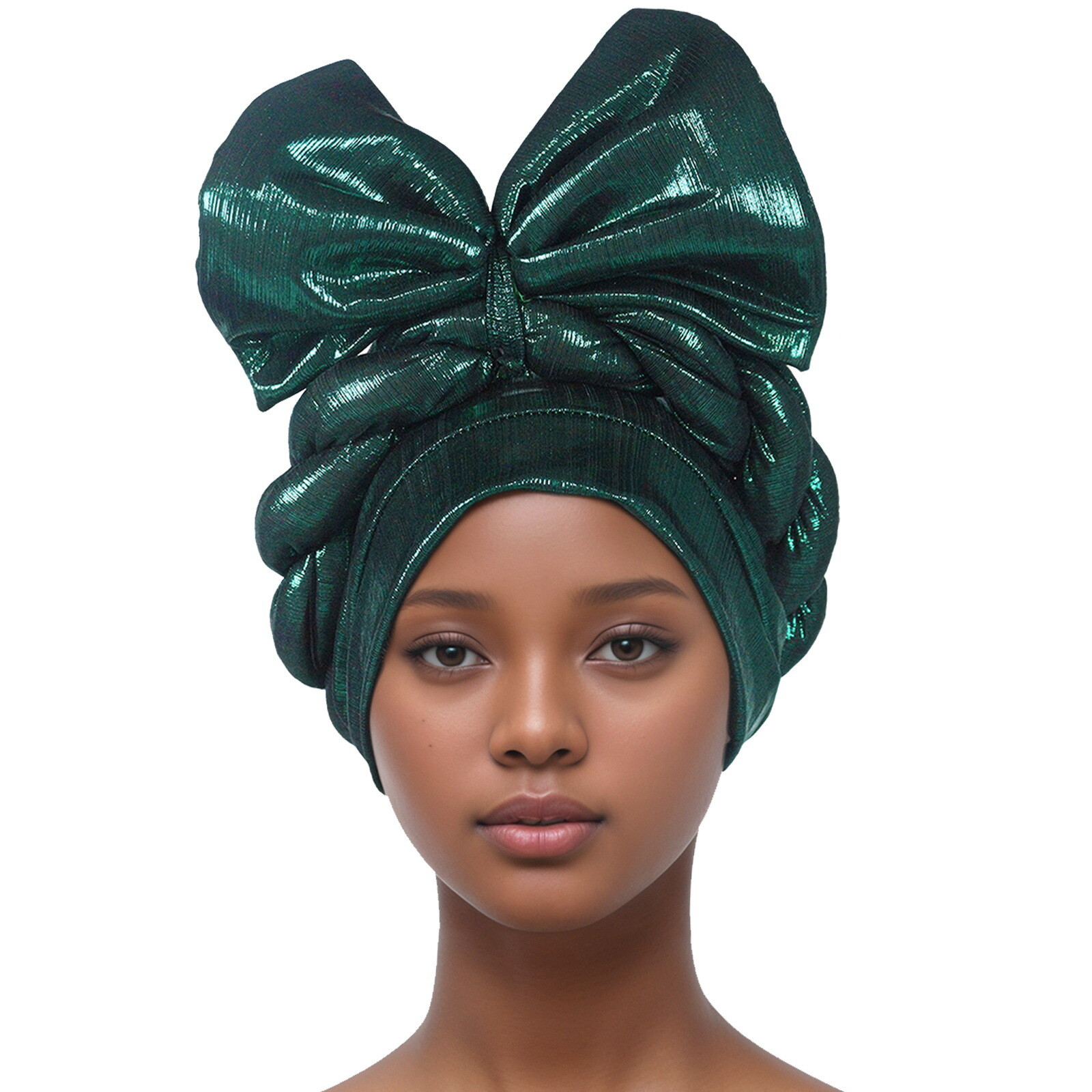 Auto Gele Headtie Head Cover Caps Women Bowknot Head Wrap Wedding Caps Headwear