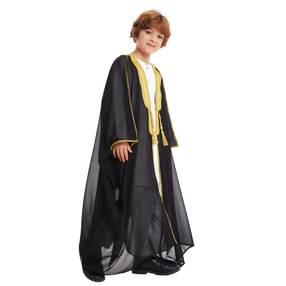 Muslim Children Kids Boys Dishdasha Thobe Kaftan Robe Islamic Abaya Saudi Jacket