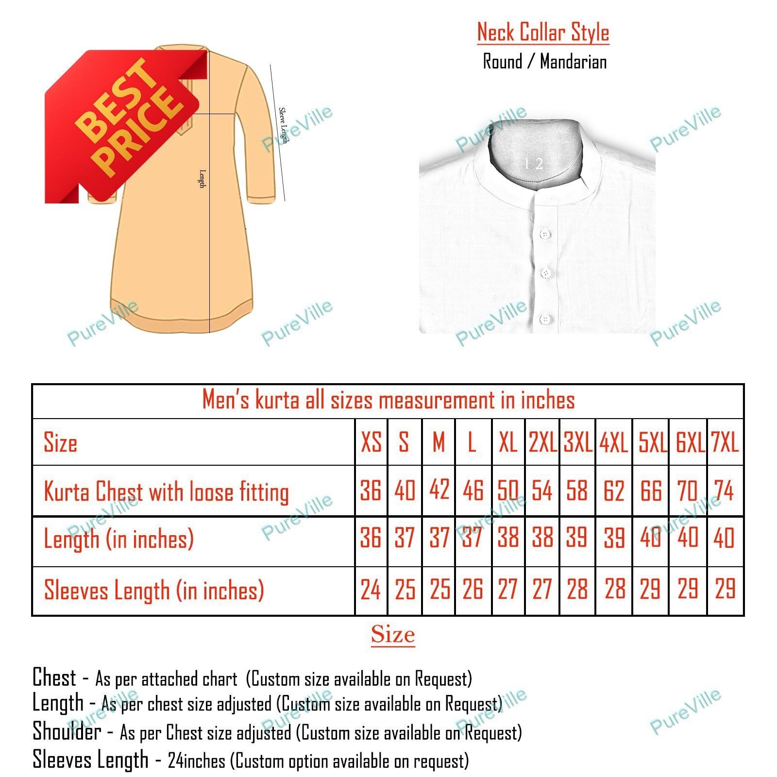 Mens Kurta Fancy Color Blue Cotton Dress Mens Shirt Plain Top Tonic