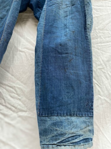 Japanese 1940-60’s Vintage Cotton Monpe Noragi Pants Indigo blue men