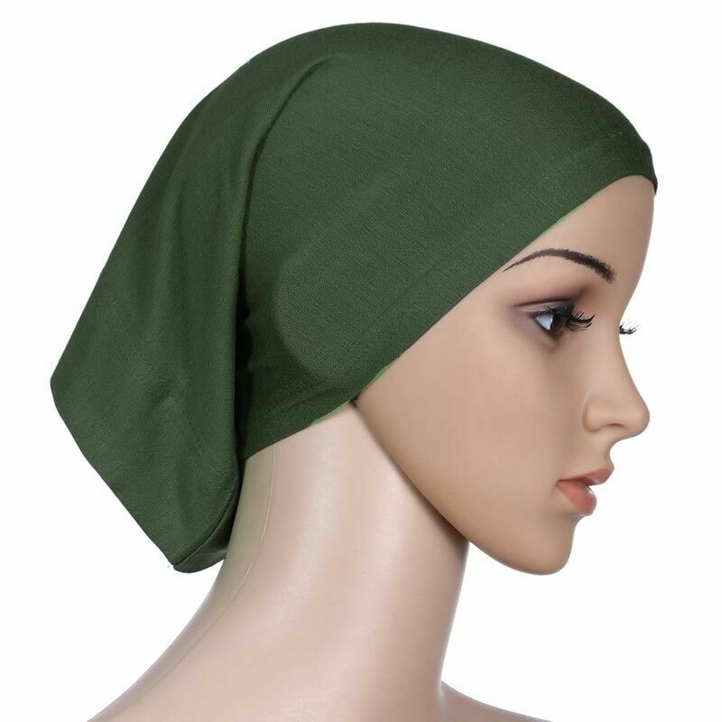 POLY BLEND TUBE UNDERSCARF CAP HIJAB MUSLIM SOFT STRETCHY –BUY2,GET 1 FREE