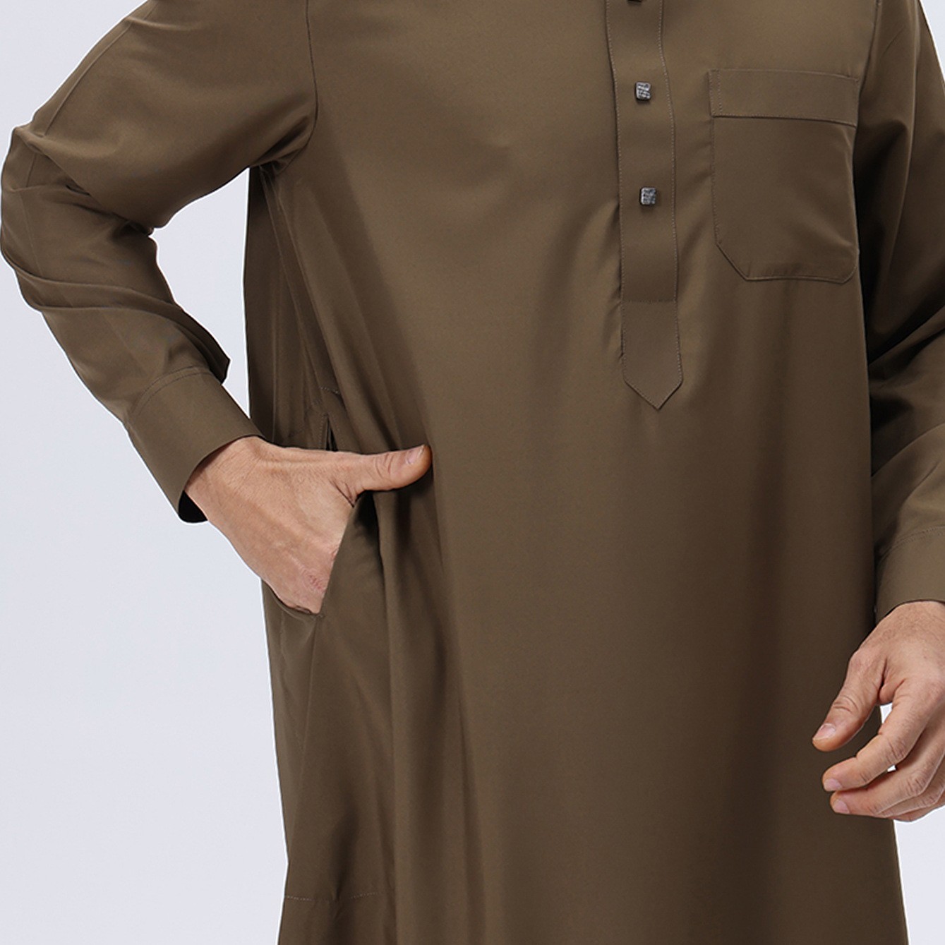 Long Robe Causal Saudi Muslim Men Abaya Kaftan Jubba Thoub Thobe Dishdasha Islam