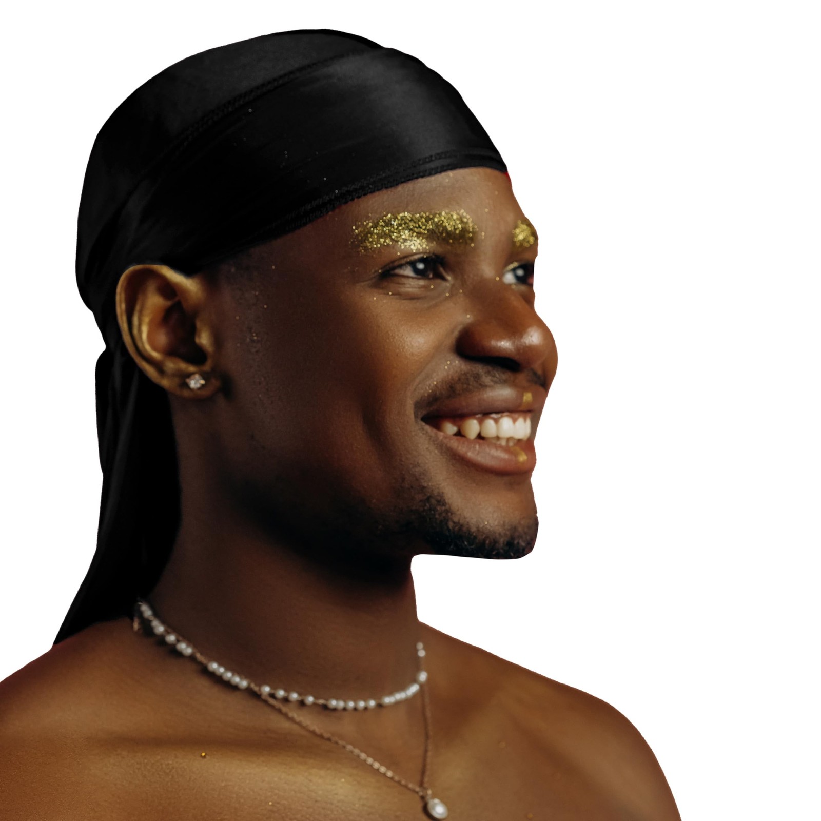 1 Pack Silk Durag for Men and Women Gift Set, Silky Satin Do Rag Black