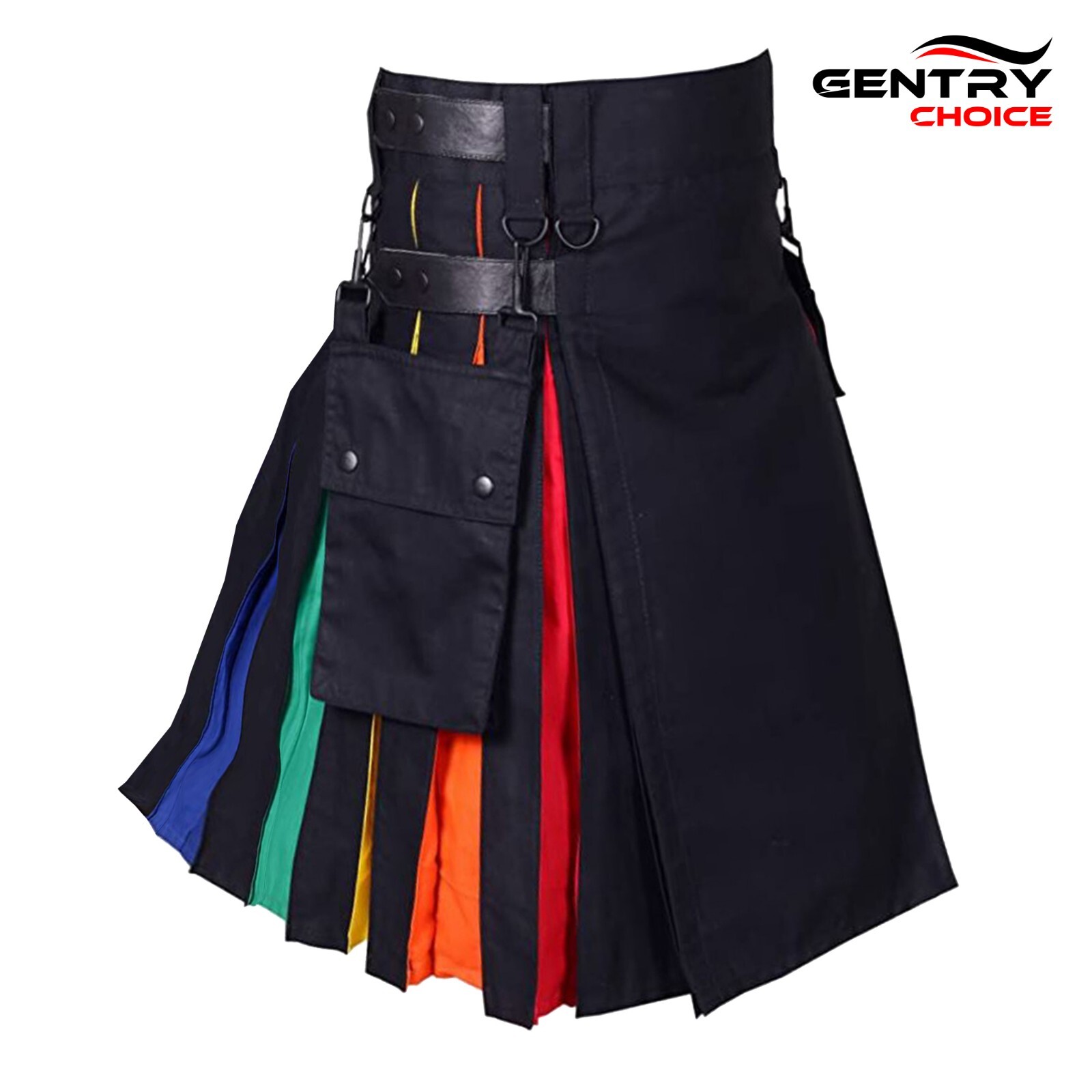 Scottish Hybrid Utility Kilt Rainbow Highlander Outfit Wedding Kilt Traditionaly