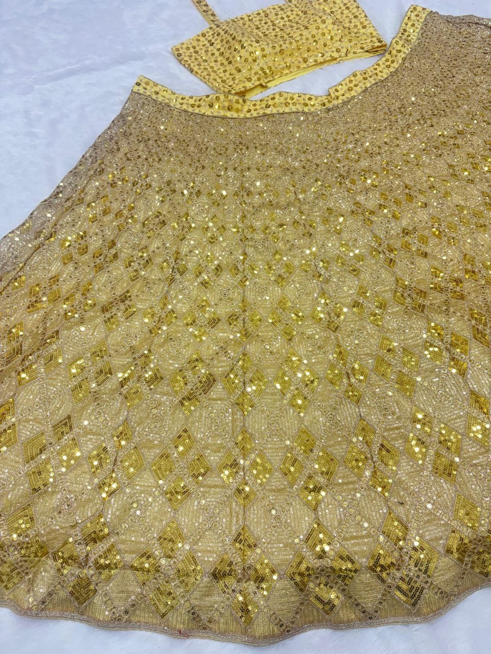 Latest Soft Butterfly Net Yellow Lehenga Choli With Dupatta For Wedding Wear