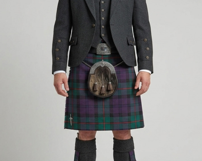 Men’s Scottish Spirit Of Scotland Tartan Kilt Handmade Traditional Clan Dress