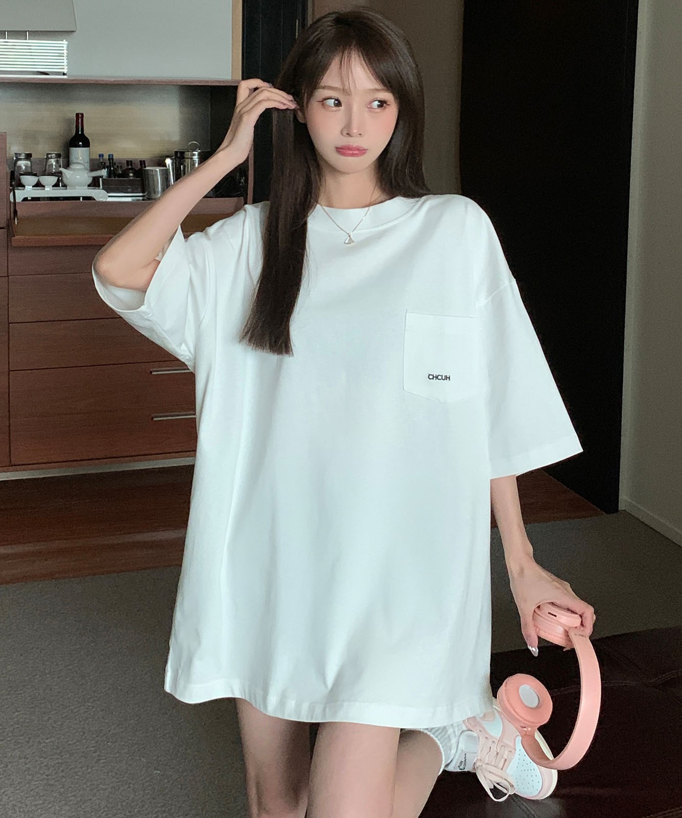 DEVICE select Oversized Pocket Embroidered Cotton T-Shirt (Unisex)