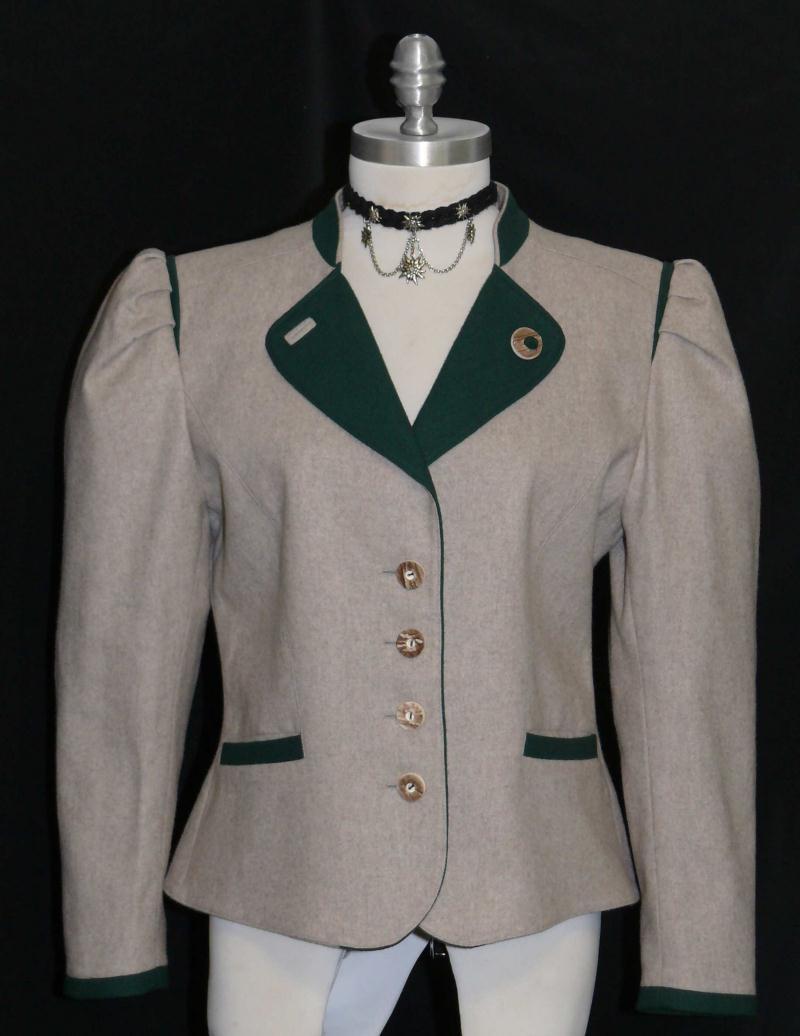 ALPHORN Dirndl WOOL Jacket Coat German DESIGNER Riding Hunting Women / B39″ 8 S
