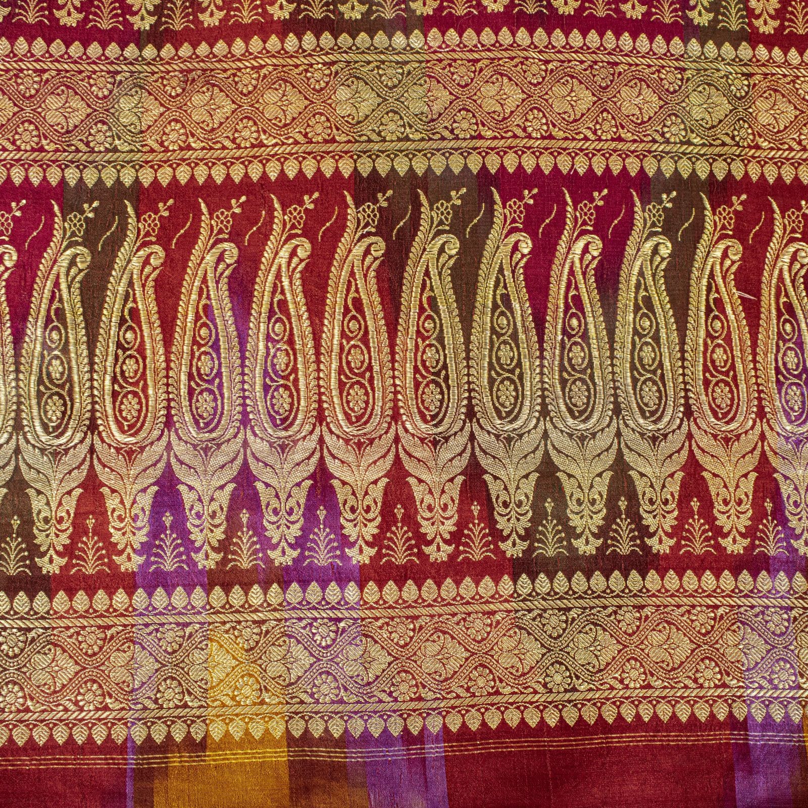 Sanskriti Vintage Multicolor Blend Silk Saree Rangkat Banarasi Brocade Zari Sari