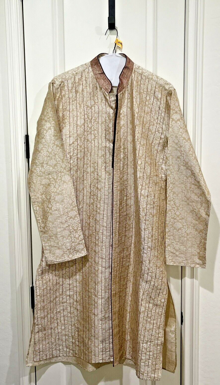 Silk Tortilla Gold All Button Down Men’s Kurta – XL / 44