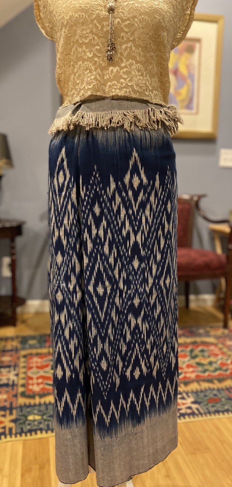 Thai traditional pattern woven sarong, Thai wrap sarong, Thai wrap skirt, cotton
