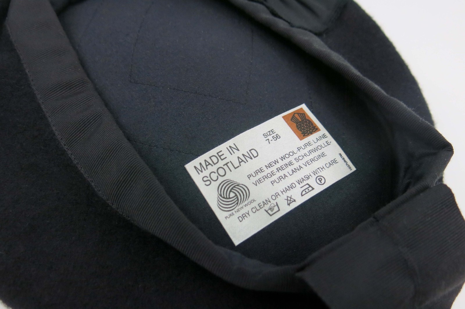 NWT BALMORAL SCOTTISH BLACK 100% WOOL HAT CAP / Highland Balmoral Hat