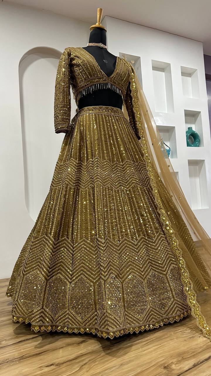 Georgette Beautiful Designer Ethnic Wedding Lehenga Choli With Fancy Dupatta