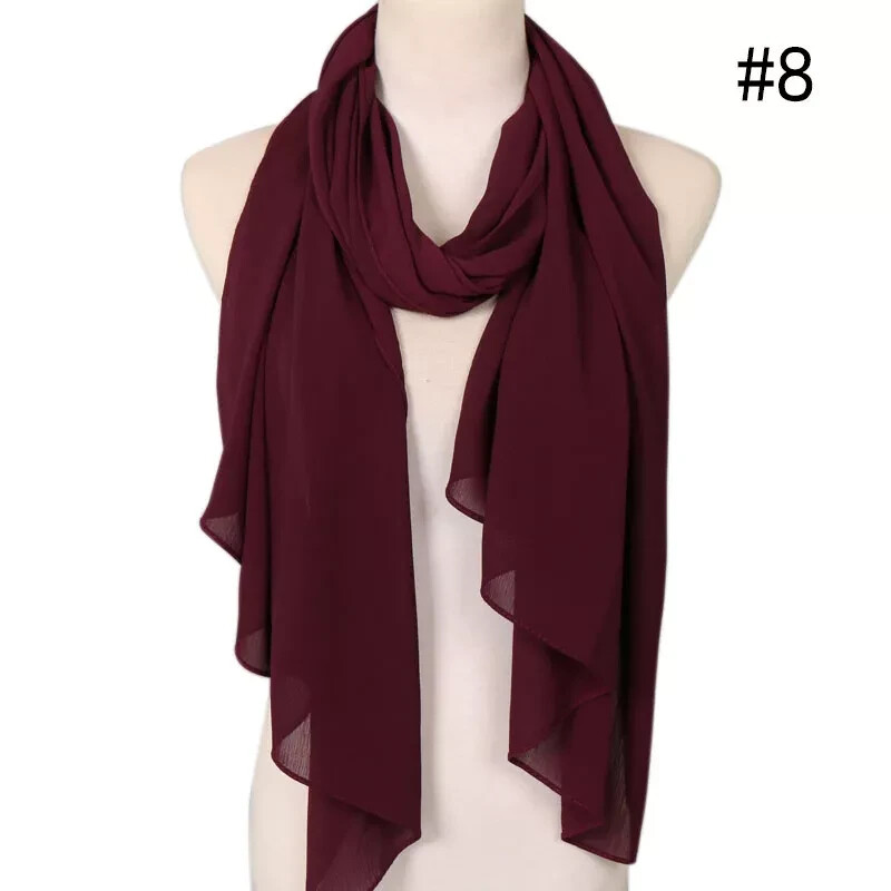 VOILE CHIC Women’s BURGUNDY PREMIUM CHIFFON (NON SLIP) CHS29 NWT SCARF