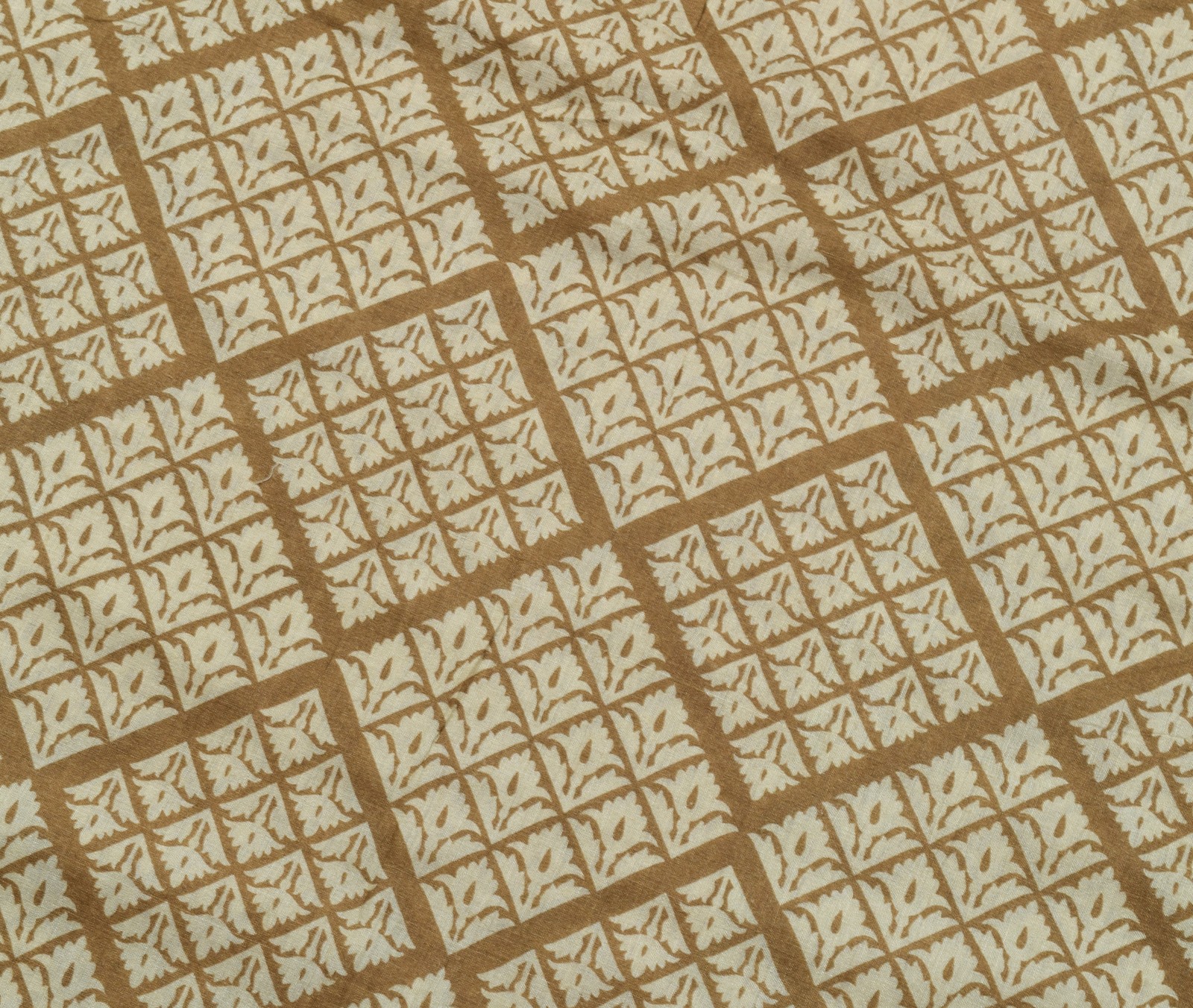 Sushila Vintage Brown Floral Saree 100% Pure Woolen Woven Branded Sari Fabric