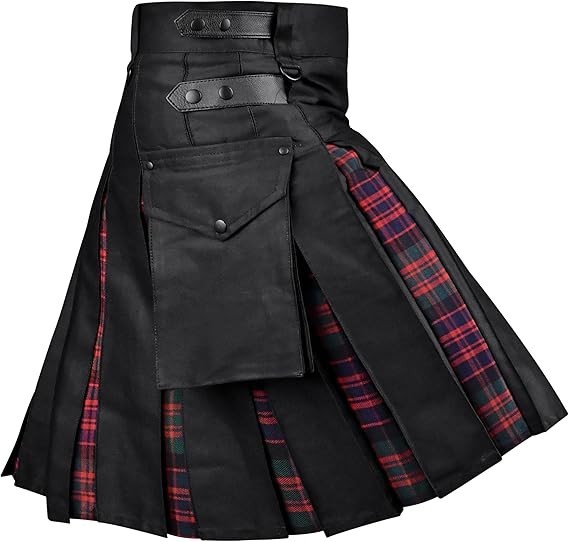 Hybrid Utility Kilts for Men Scottish Traditional Kilt with Flashes (Macdonald)