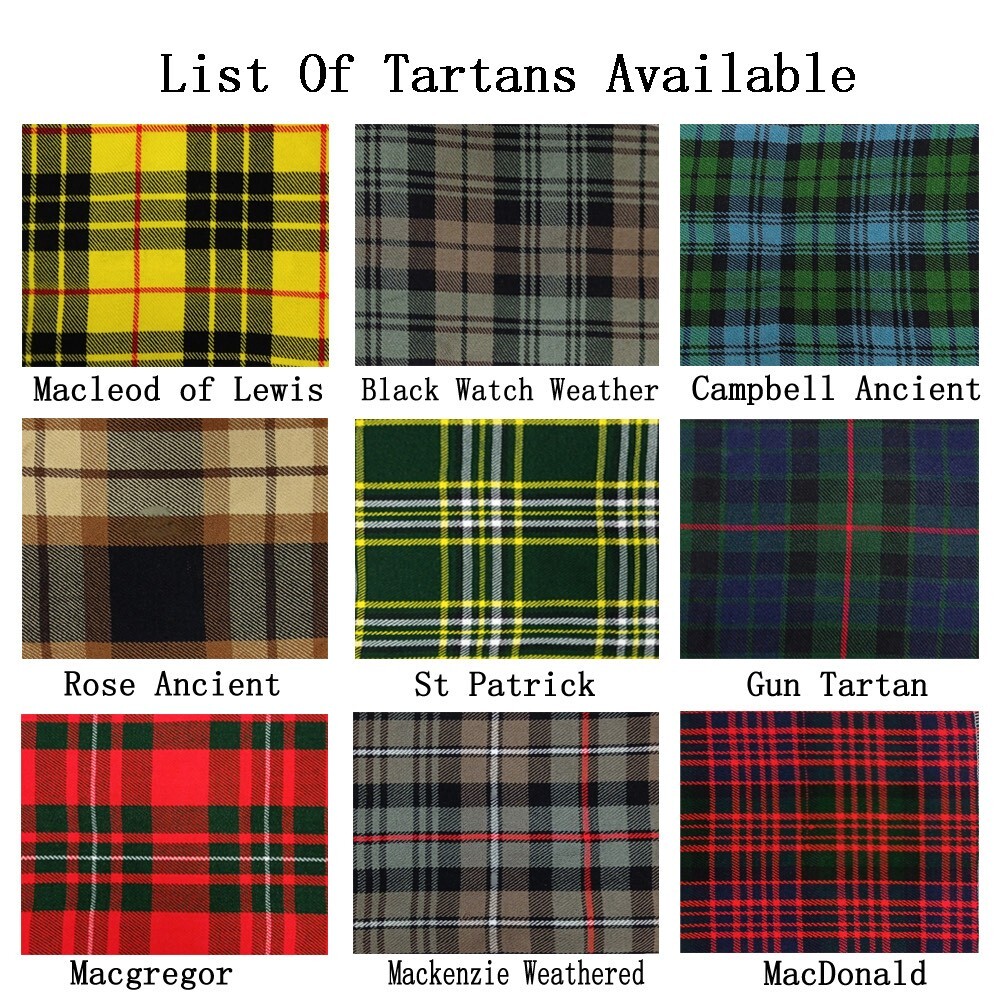 Men’s Scottish Tartan Sporran Highland Leather kilt Sporran With Chain Strap