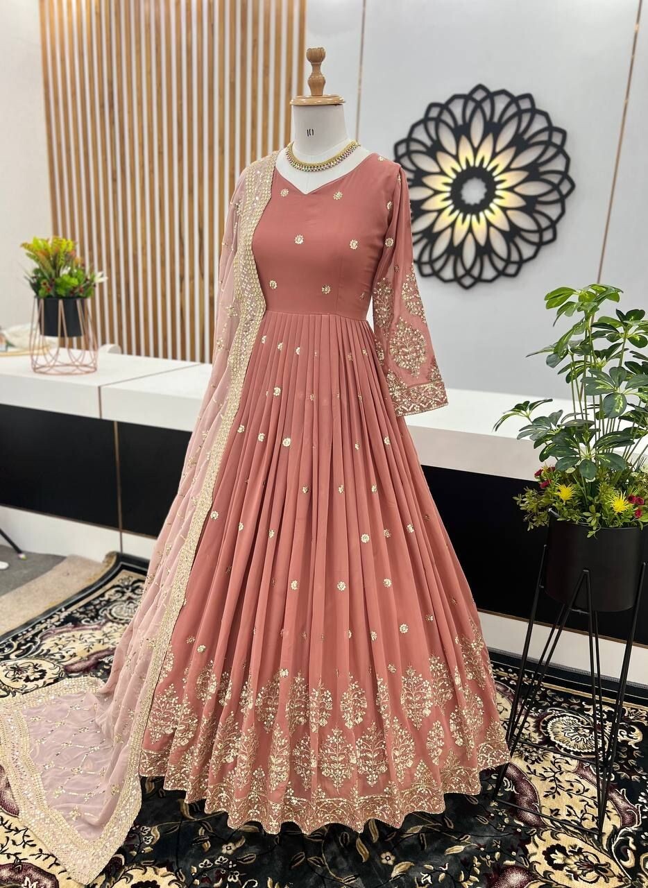Anarkali Gown Pakistani Salwar Kameez Ready made Indian Wedding Party Bollywood