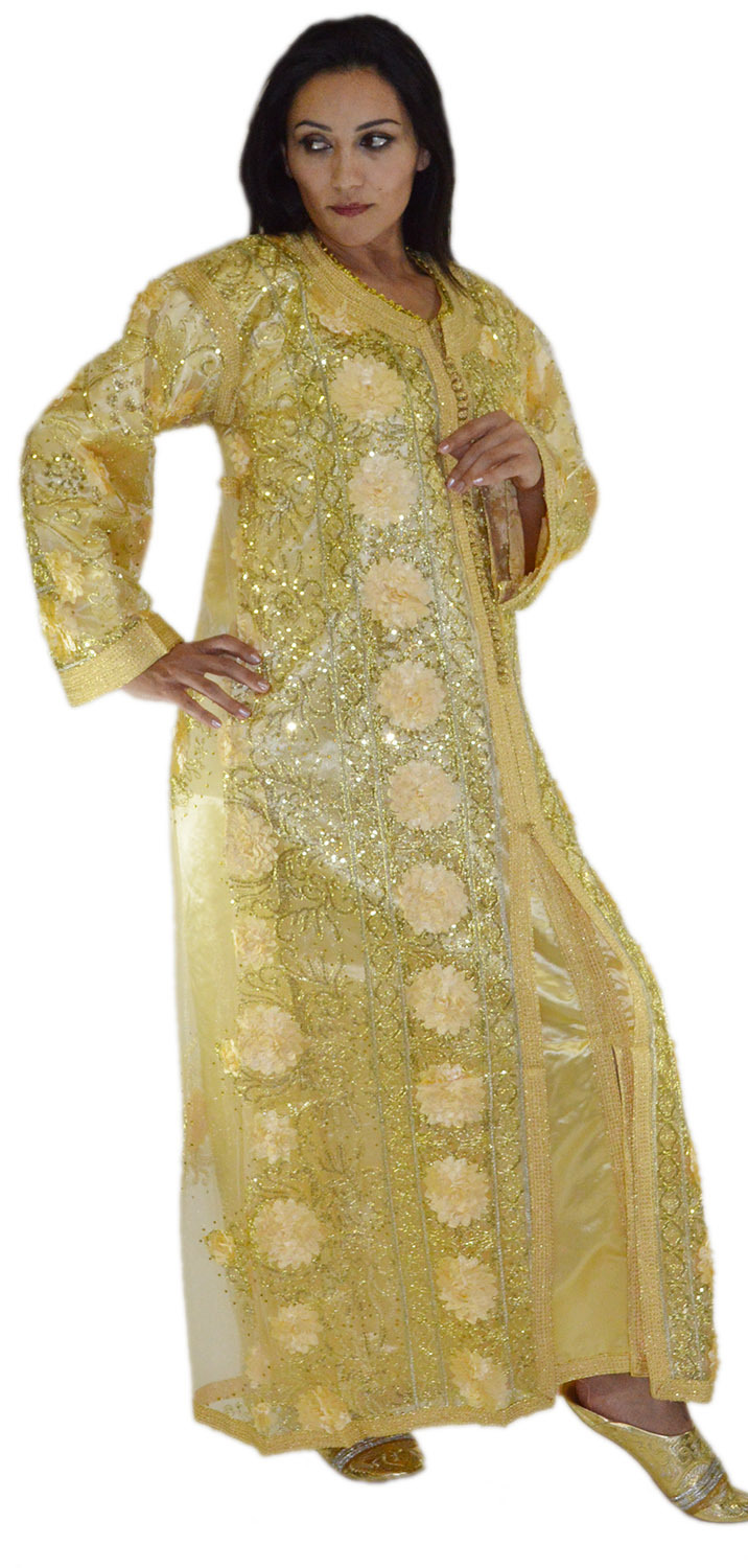 Wedding Gown Caftan Kaftan DressTackchita Abaya Moroccan Middle East handmade
