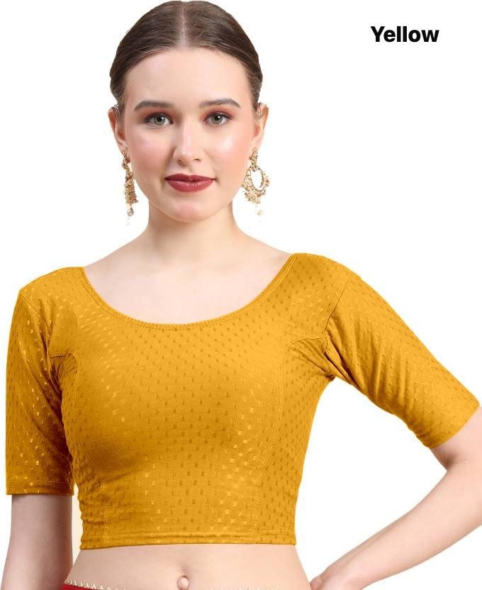 Saree Blouse Readymade stretchable Lycra Designer Sari Choli Indian crop top.