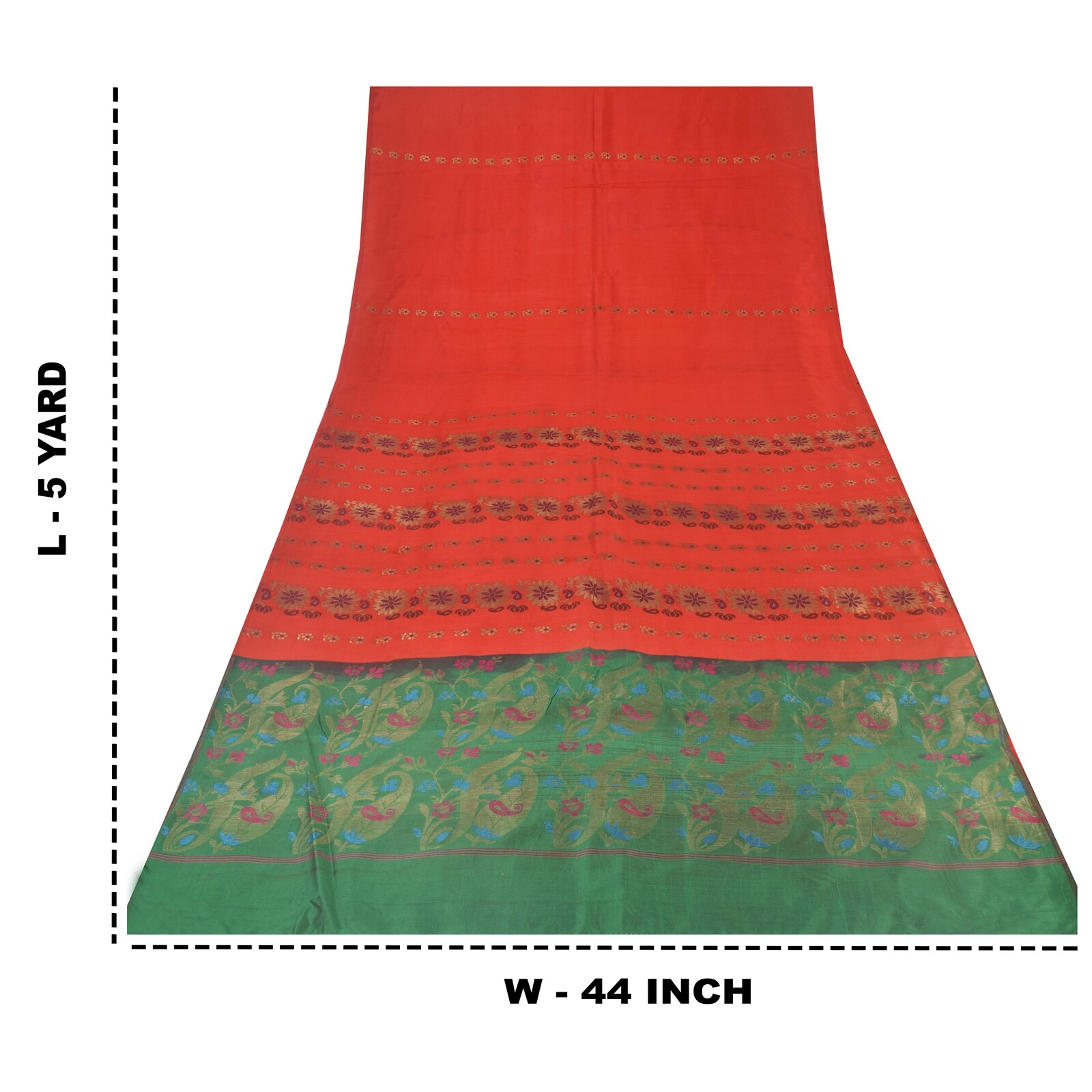Sanskriti Vintage Indian Sarees Blend Silk Hand Woven Premium Sari Craft Fabric