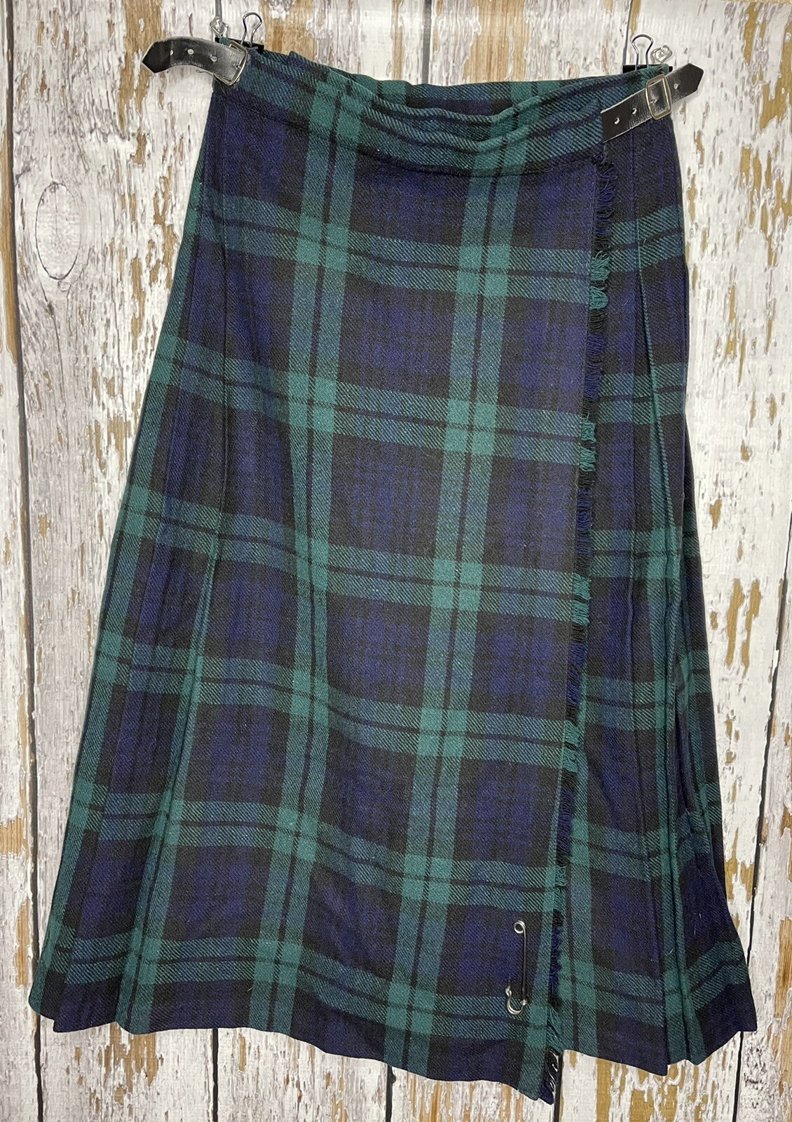Vtg Braemar Scottish Wool Tartan Plaid Men’s Women’s Kilt Skirt Sz US 12