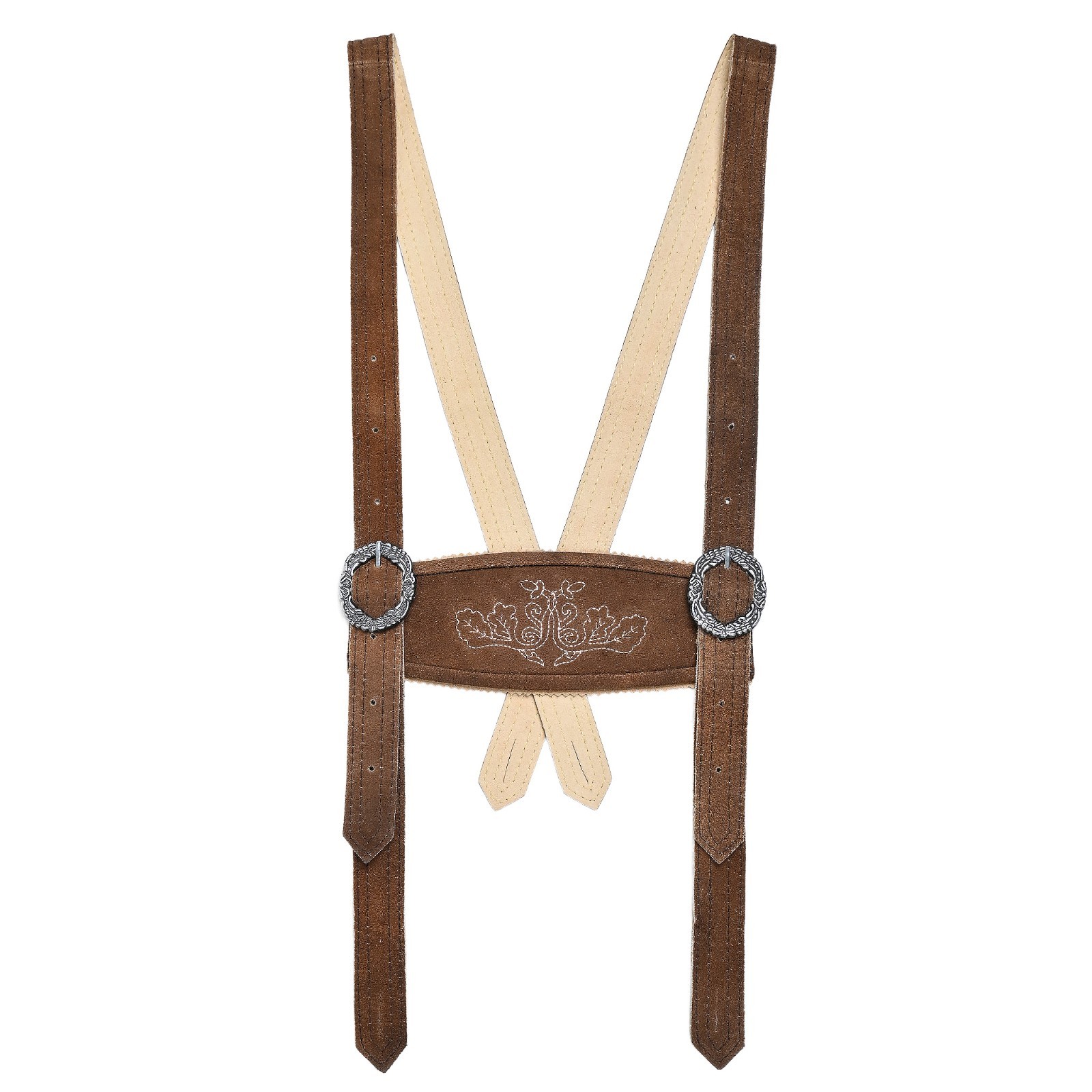 Men Authentic Suede Lederhosen Hogen Bavarian Leather Shorts Oktoberfest Costume