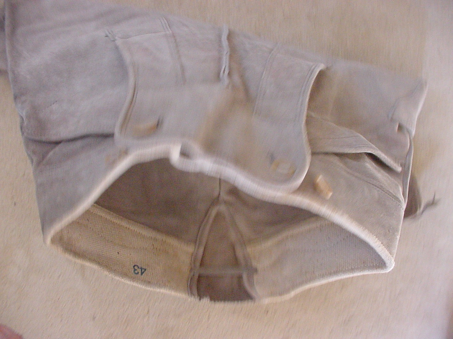 German Lederhosen Oktoberfest Mens Suede Light Grey US waist 28-30 EU size 43