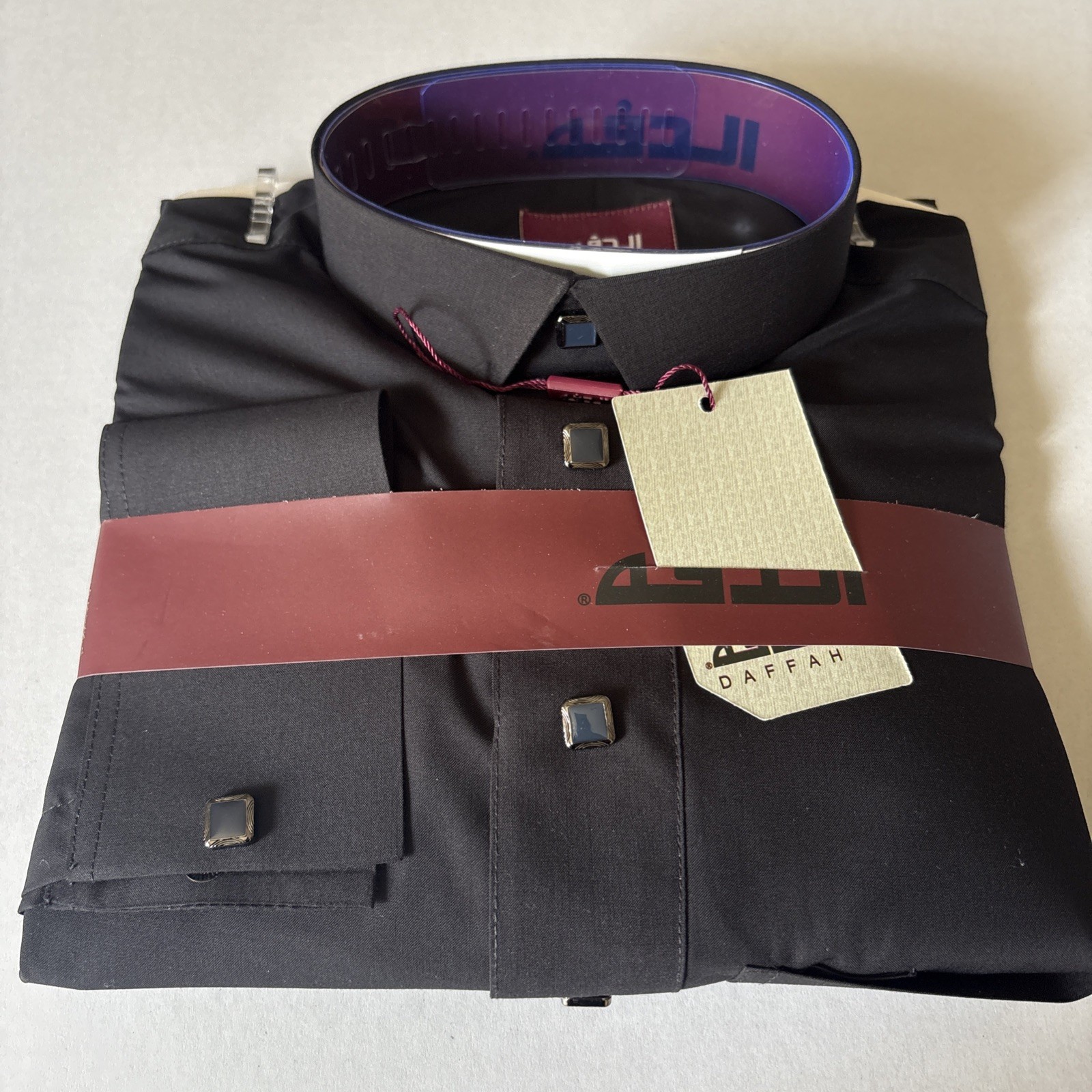 MEN Size 56M DAFFAH High Quality ALL SEASON Thobe CUFF SLEEVE SHIRT COLAR