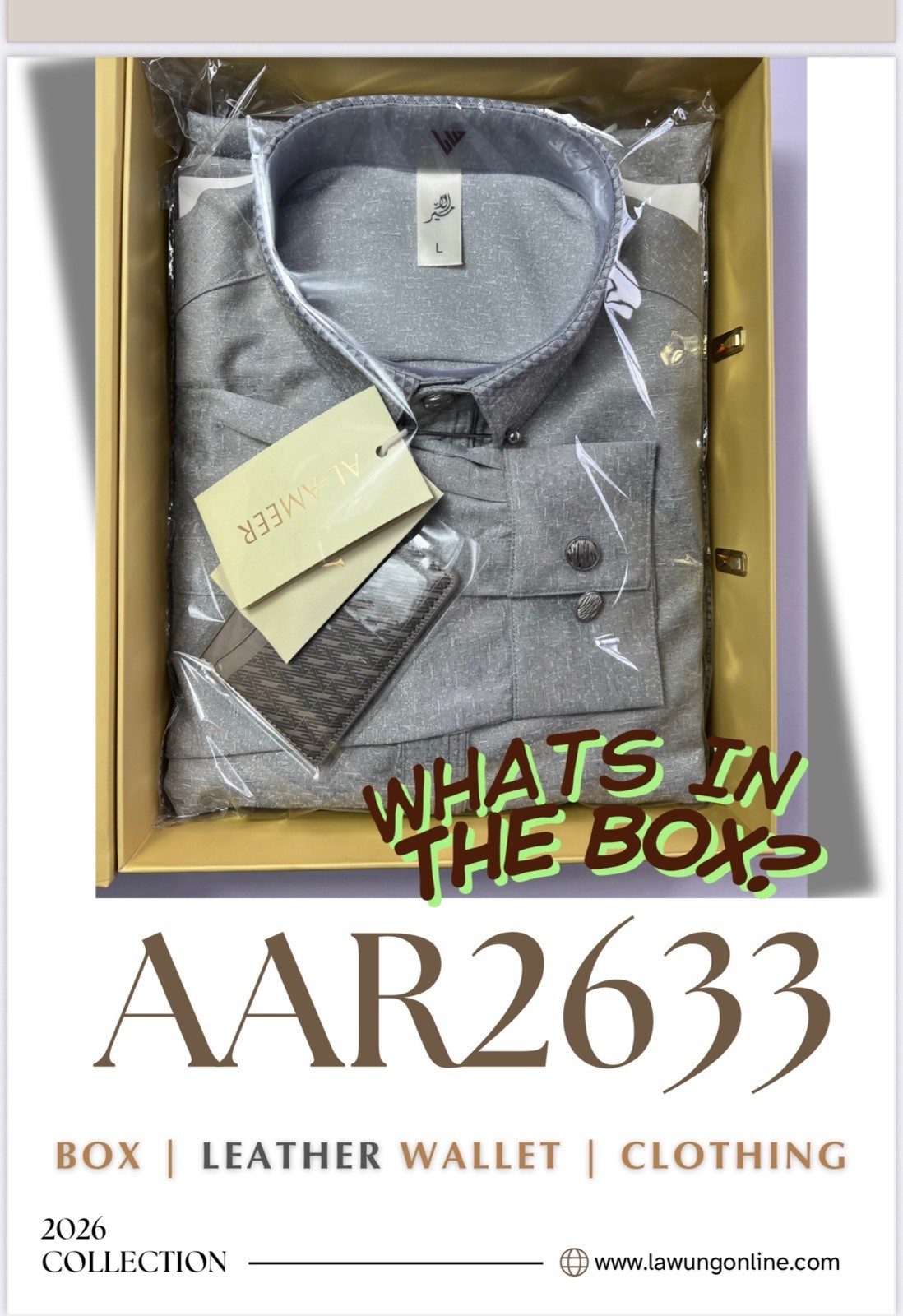 AAR 2633 Al Ameer Men’s Premium Thobe Sandstone Islamic LAWUNG