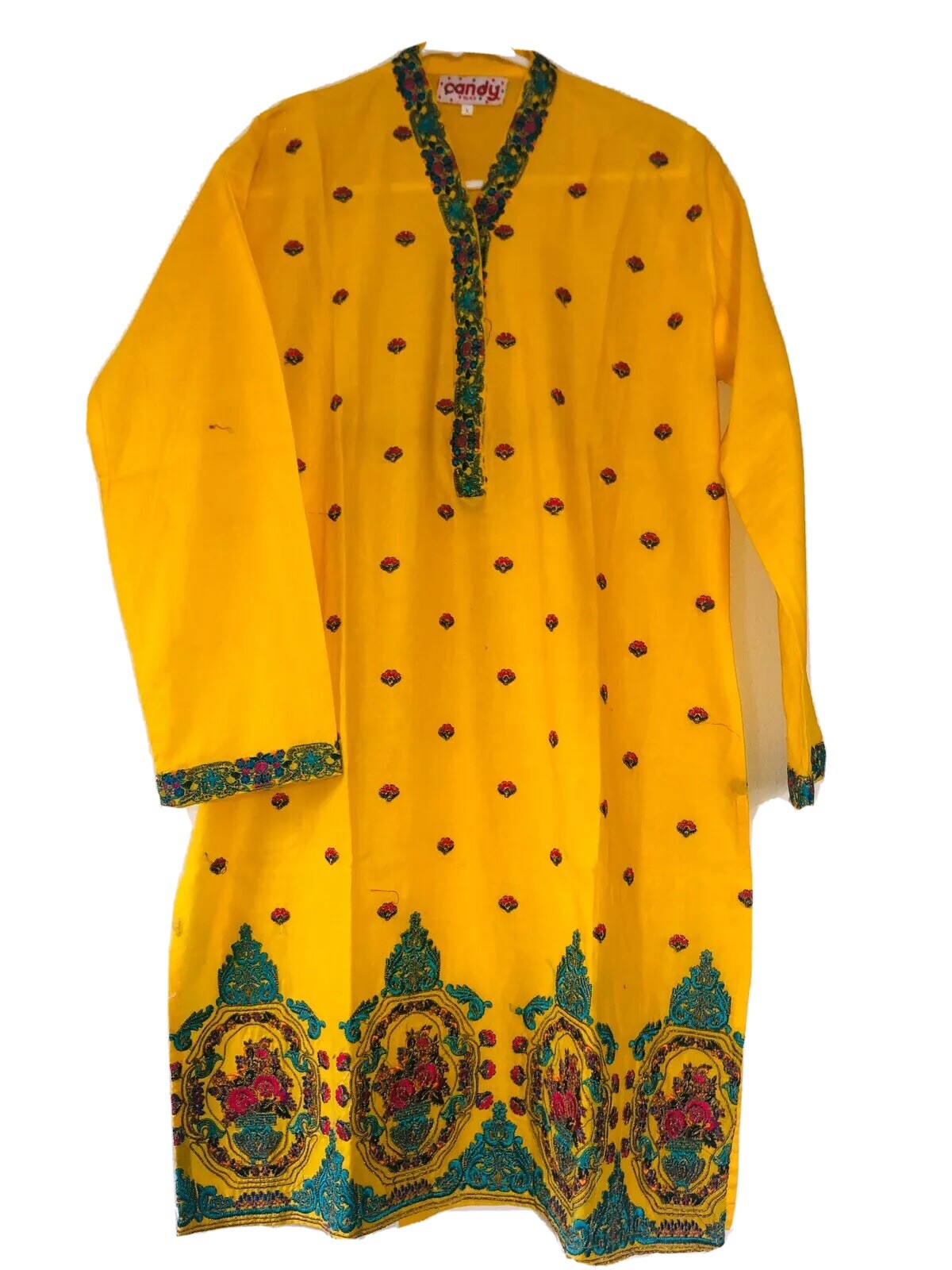 Indian Pakistani designer shirt Kurti women embroidered Casual Top Tunic mayoon