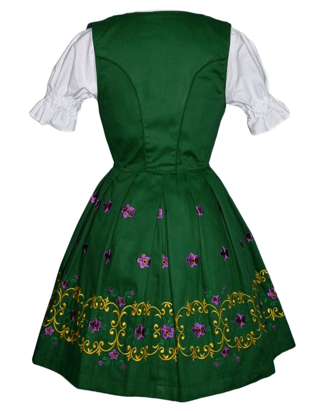 Sz 6 S Green Dirndl German Waitress Oktoberfest Dress Short Women Bavarian Party