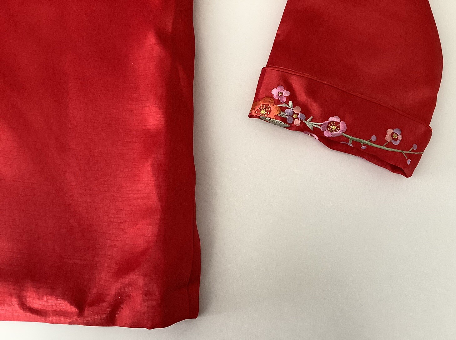 Easter Collection Oriental Traditional Embroidered Red Women Top Blouse Size L