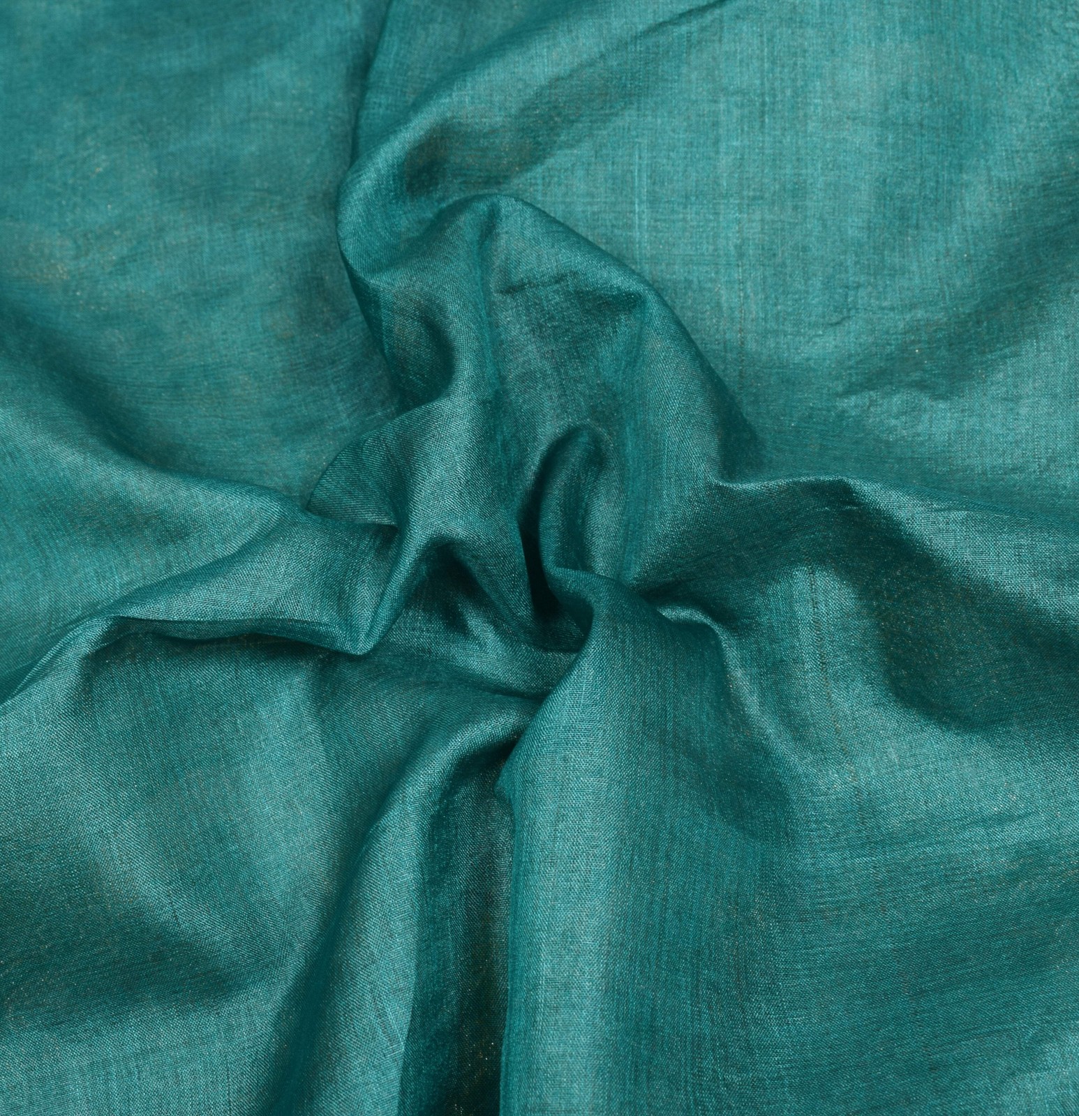 Sushila Vintage Teal Blue Saree Pure Tussar Silk Embroidered Zari Woven Sari Fab