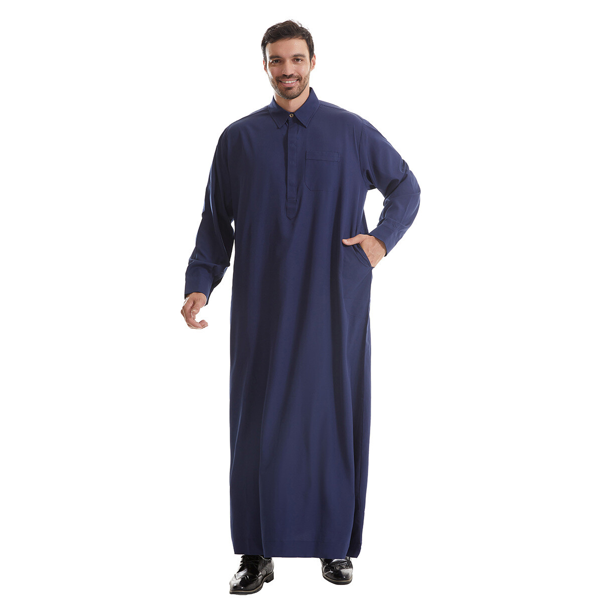 Islamic Men Long Robe Dishdash Thobe Saudi Jubba Kaftan Dubai Arabic Abaya Dress