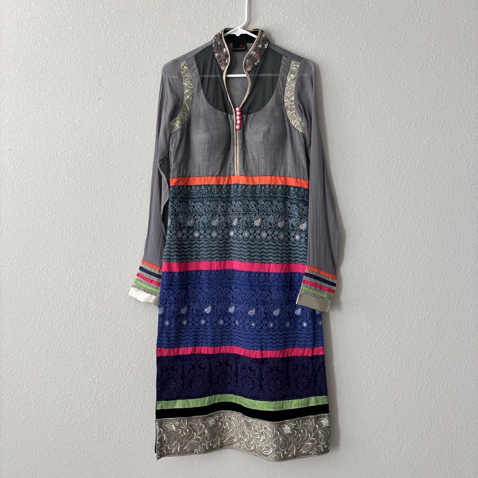 Multicolor Designer Long Kurti With Lining