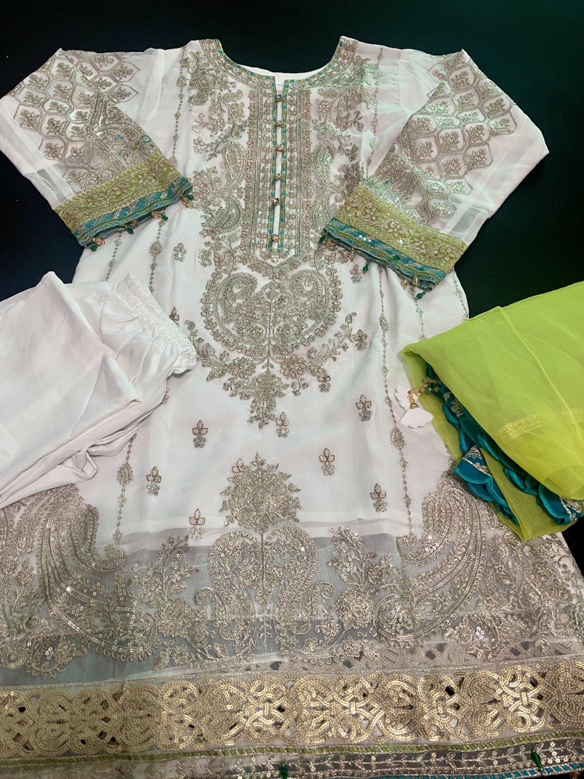PAKISTANI MARIA B COPY CHIFFON PARTY WEAR DRESS