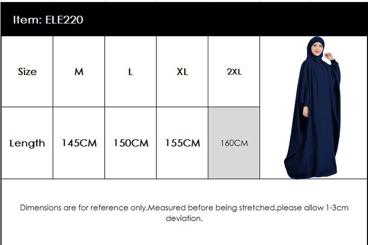 Abaya Prayer Kaftan Caftan Khimar Hooded Maxi Dress Muslim Women Burqa Robe Gown