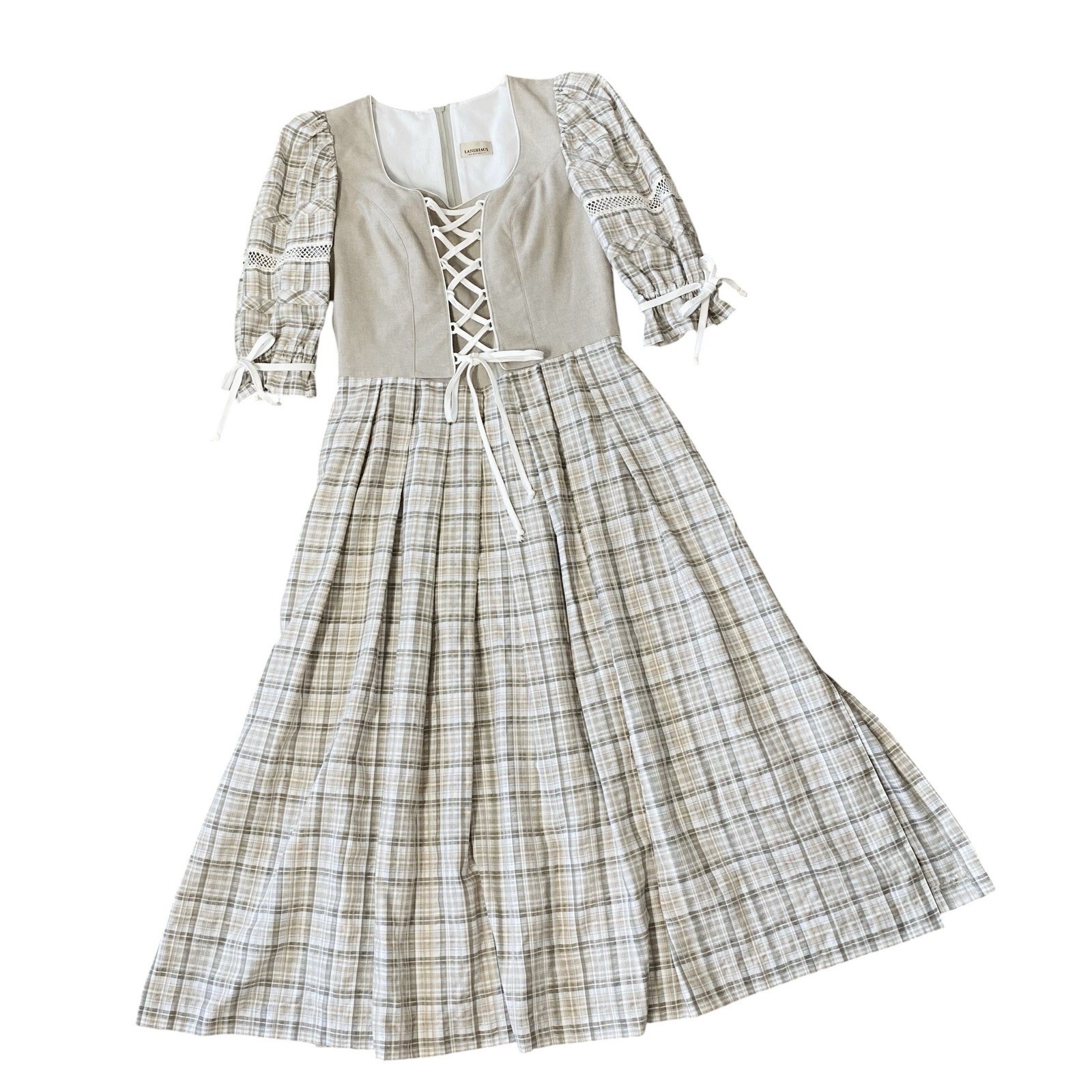 LANDHAUS Germany Prairie Dress Milkmaid Dirndl Traditional Size 10 Medium