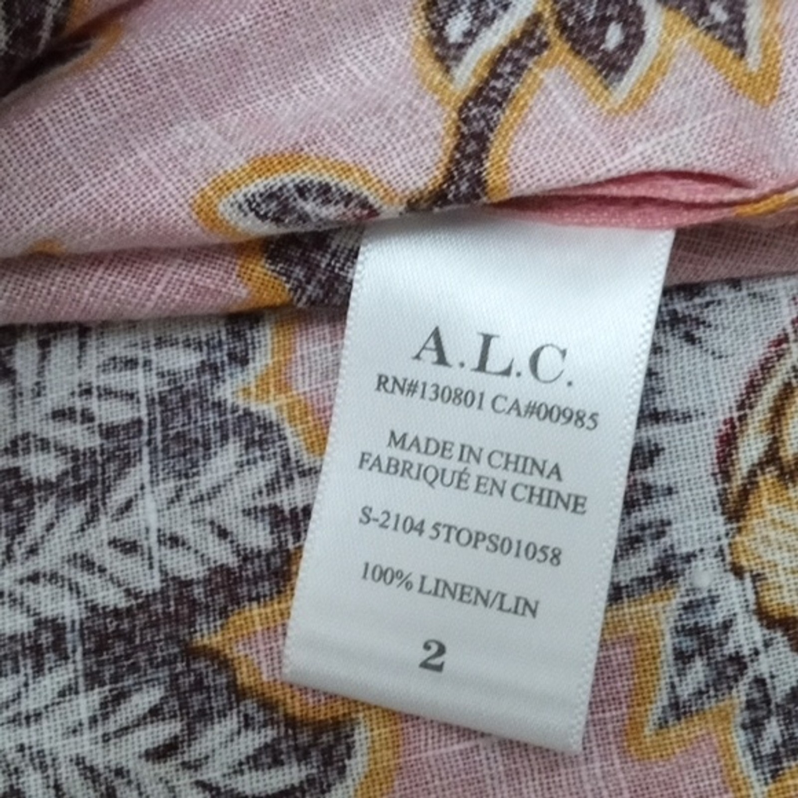 A.L.C Women Shirt. Colorful. Size 2