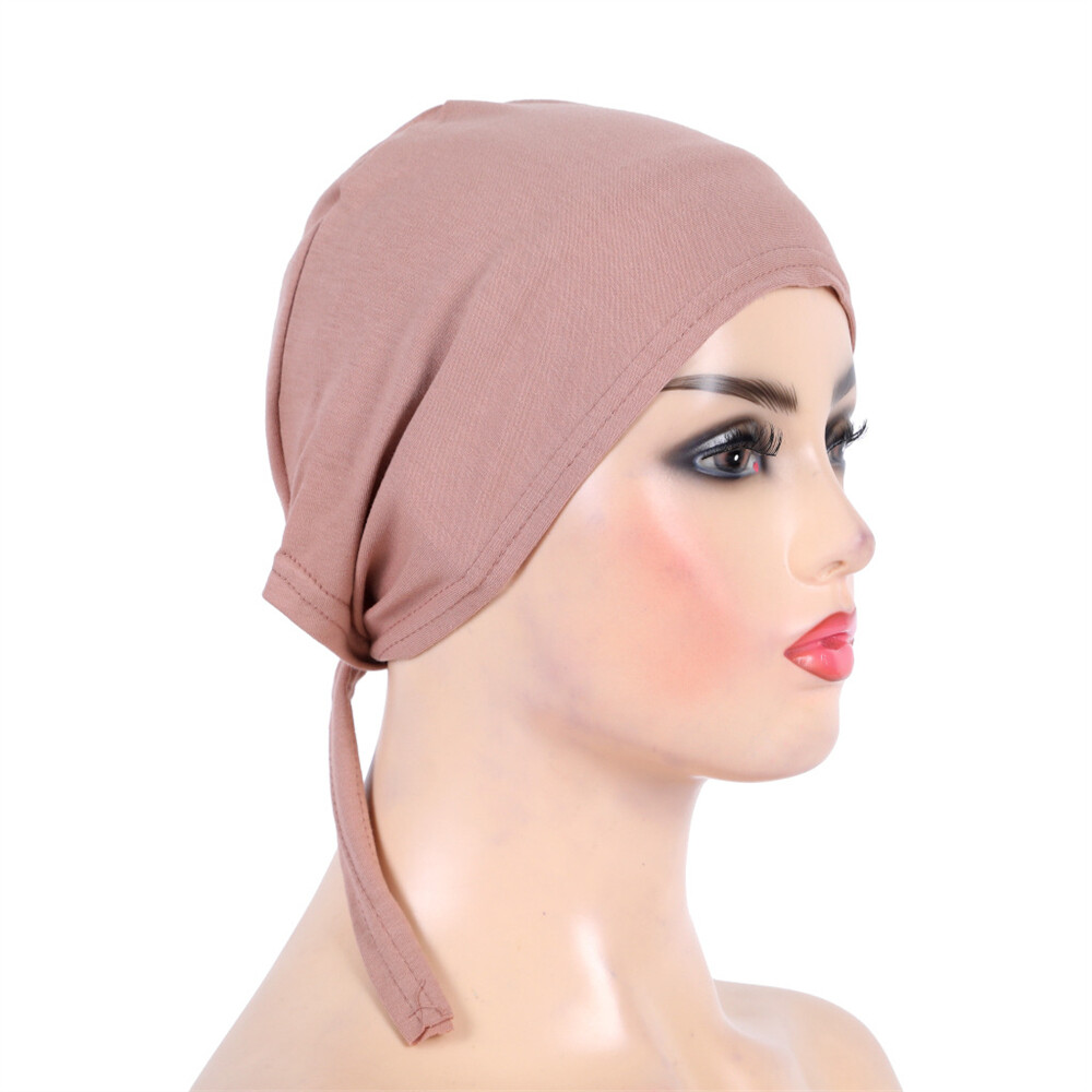 Plain Women Underscarf Hijab Muslim Bone Bonnet Inner Cap Tube Nijna Hat