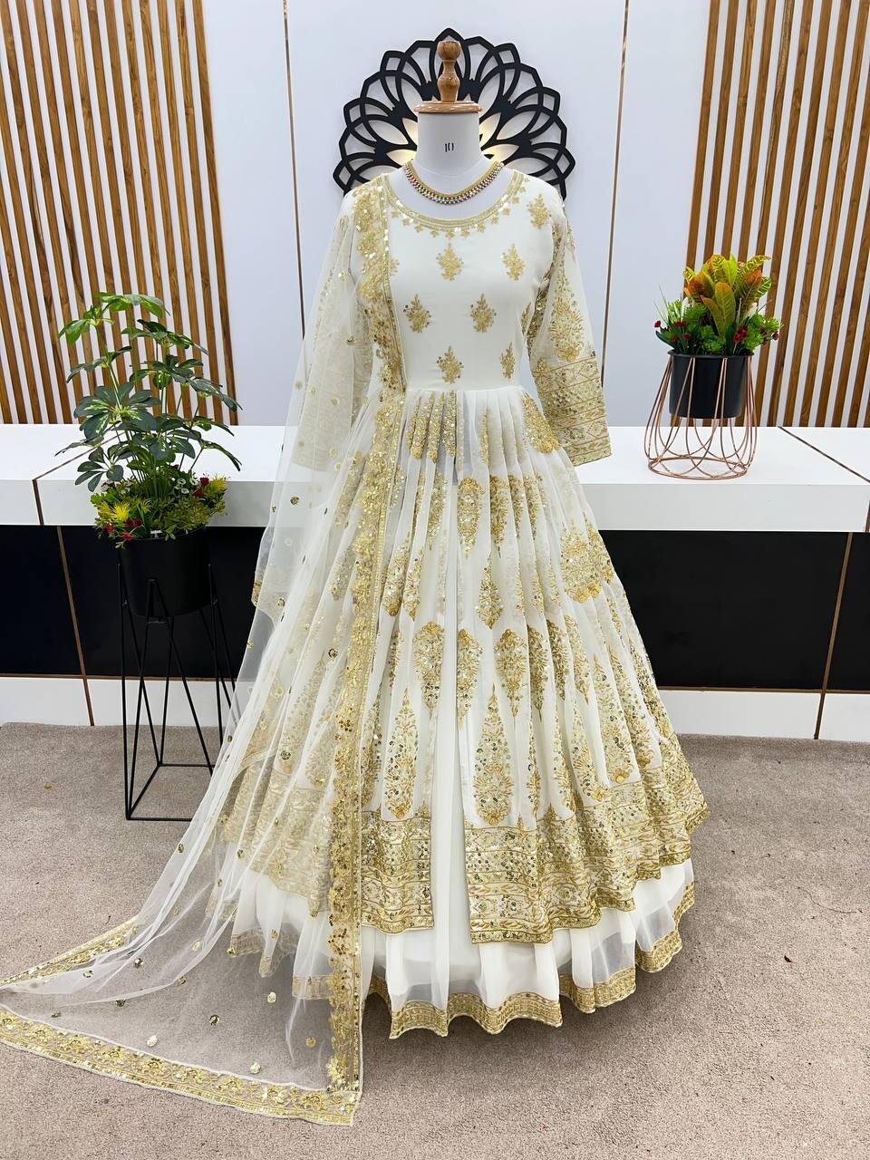 New Arrival Faux Georgette White Top Lehenga With Fancy Dupatta For Women Wear