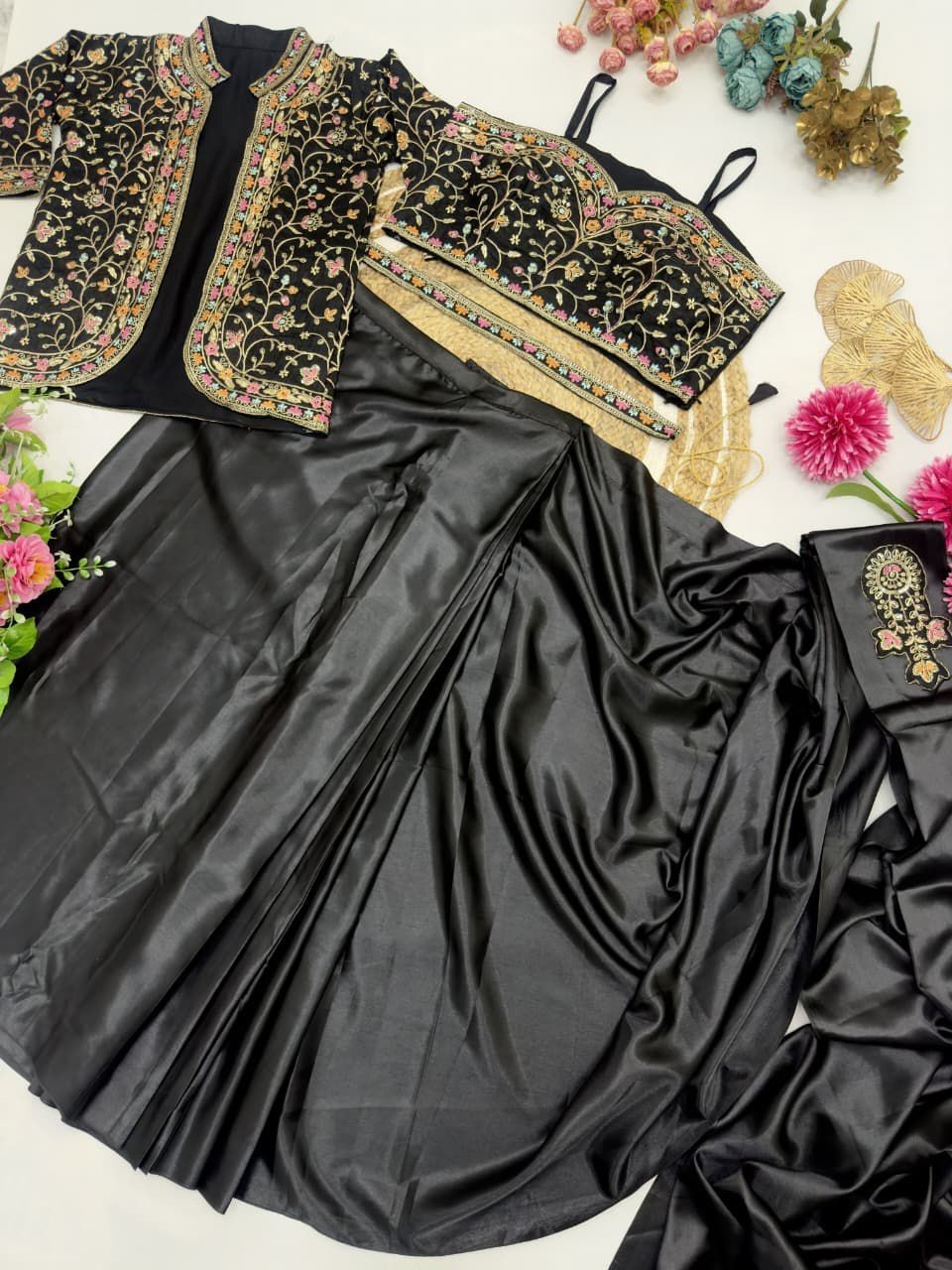 Ready-to-Wear Designer Saree for Adults Bollywood Party and Indian Pakistani Wed