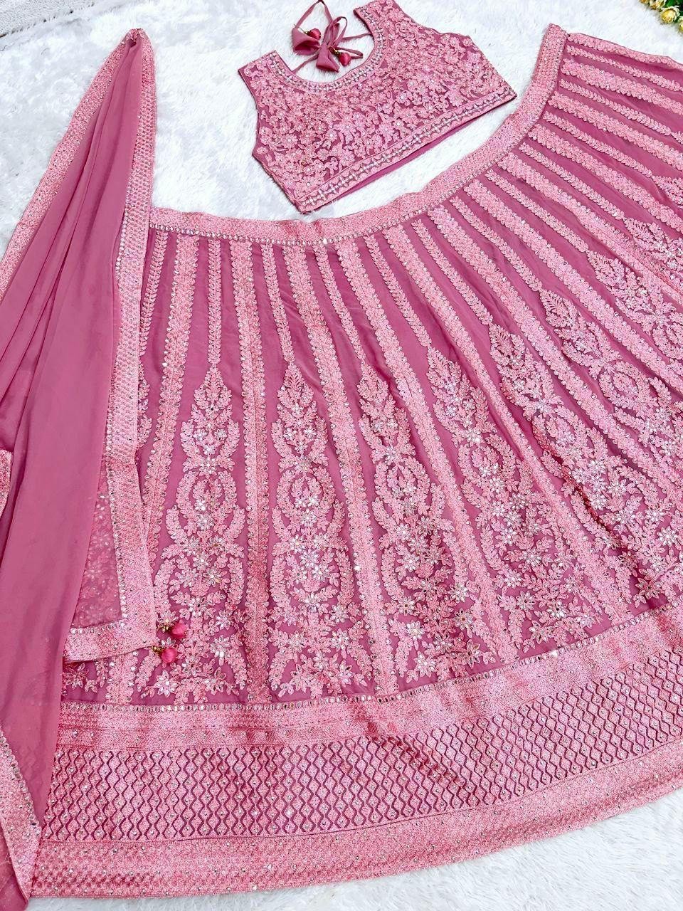 BRIDAL WEAR LEHNGA CHOLI REAL MIRROR WORK LEHENGA CHOLI WITH DUPATTA WOMEN EID