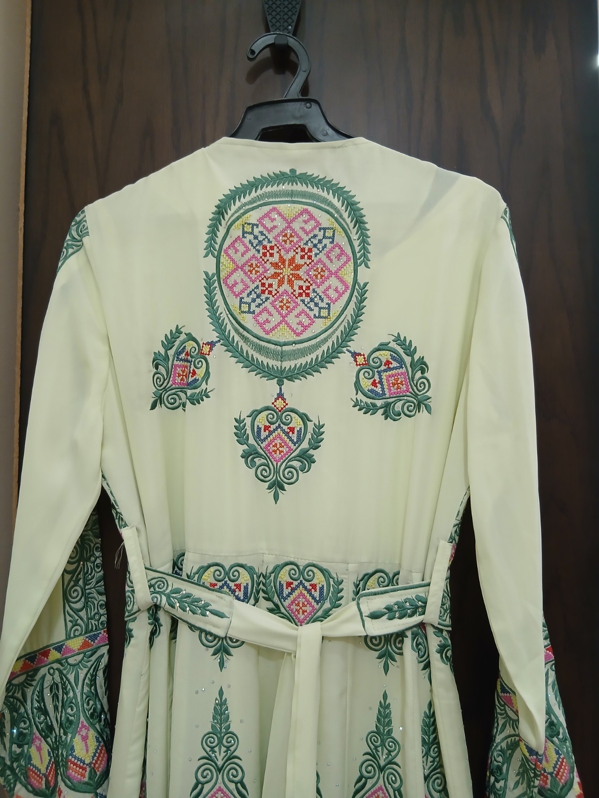 Traditional Palestinian Thobe Embroidered Dress Jordanian Caftan Henna Wedding