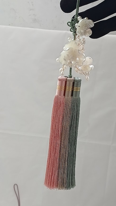 Korean Traditional Norigae Tassel Set – Pink & Purple Hanbok Accessories, 34 cm