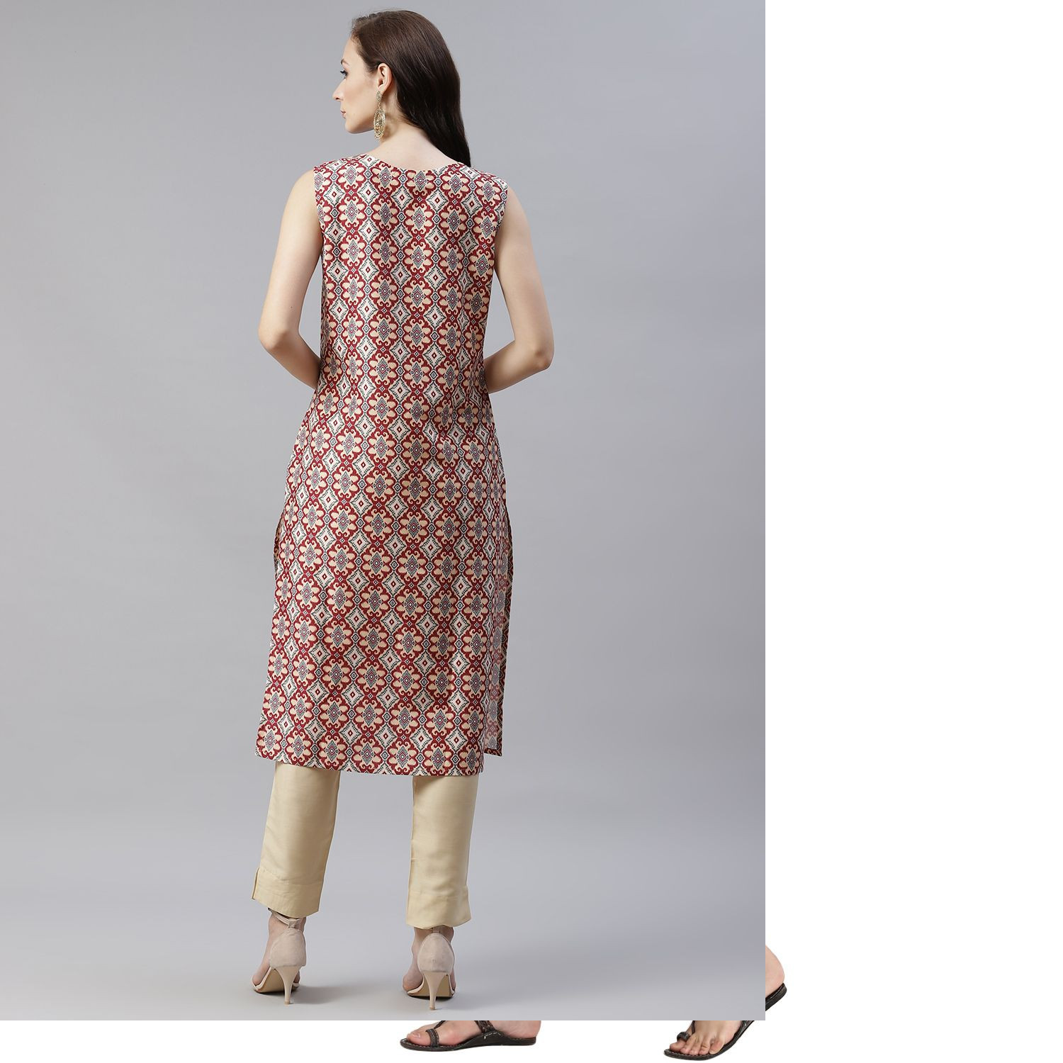 Women Multicoloured Geometric Printed Kurta